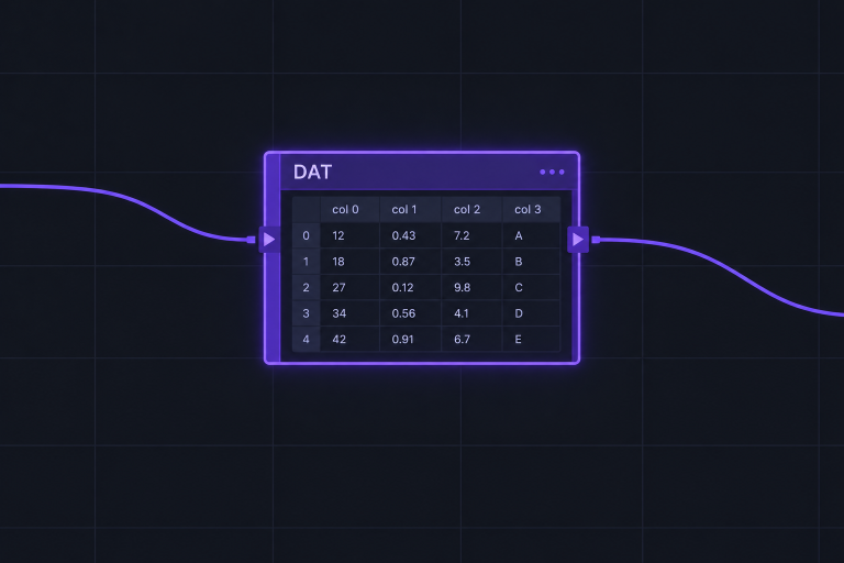 What a DAT Is in TouchDesigner and What DAT Stands For
